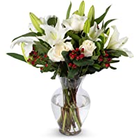 Benchmark Bouquets White Elegance, With Vase (Fresh Cut Flowers)