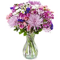 Delivery by Monday, January 24th Arabella Bouquets Purple Extravagance with Vase (Fresh Cut Flowers)