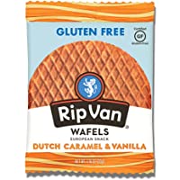 Rip Van Wafels Gluten-Free Stroopwafel - Dutch Caramel & Vanilla Stroopwafels - Healthy Gluten-Free Snacks - Non-GMO…