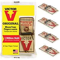 Victor Metal Pedal Mouse Trap, Pack of 4 - M156 Wood Mouse Trap