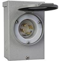 Reliance Controls Generators Up to 7,500 Running Watts PB30 30-Amp NEMA 3R Power Inlet Box, Gray