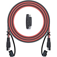 POWISER 12Feet SAE to SAE Extension Cable Quick Disconnect Connector 16AWG,for Automotive,Solar Panel Panel SAE Plug…