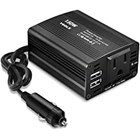 Buywhat 150W Power Inverter DC 12V to 110V AC Converter Car Plug Adapter Outlet Charger for Laptop Computer