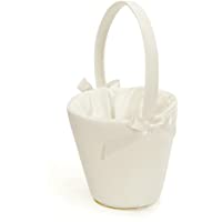 Cathy's Concepts Sweet Bow Flower Girl Basket, Ivory