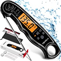 Meat Thermometer, Instant Read Food Thermometer with LCD Backlight Calibration, Waterproof Ultra Fast Digital Cooking…