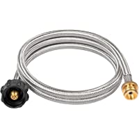 SHINESTAR 1lb to 20lb Propane Adapter with Durable Braided Hose, Compatible with Coleman Camping Stove, Weber Q Grill…