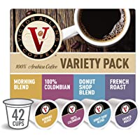 Victor Allen Donut Shop, Morning Blend, 100% Colombian, and French Roast for K-Cup Keurig 2 Brewers’s Coffee Single…