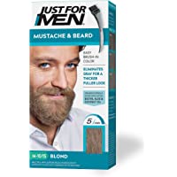Just For Men Mustache & Beard, Beard Coloring for Gray Hair with Brush Included for Easy Application, With Biotin Aloe…