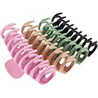 TOCESS Big Hair Claw Clips 4 Inch Nonslip Large Claw Clip for Women Thin Hair, 90's Strong Hold Hair Clips for Thick…