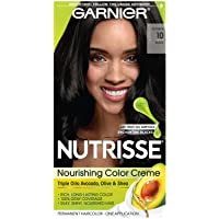 Garnier Nutrisse Nourishing Hair Color Creme, 10 Black (Licorice) (Packaging May Vary)