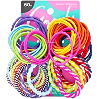 Goody Ouchless Elastic Hair Ties - 60 Count, Assorted In Brights and Pastels - Perfect for Fine, Curly Hair and…