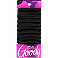 Goody Ouchless Womens Elastic Hair Tie - 27 Count, Black - 4MM for Medium Hair- Hair Accessories for Women Perfect for…