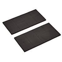 Amazon Basics Rubber Furniture Pads, Black, 2'' Square, 16 pcs