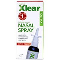 Xlear Nasal Spray with Xylitol, All-Natural Saline Nasal Spray for Sinus Rinse & Sinus Relief 1.5 fl oz