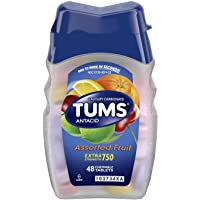 TUMS Extra Strength Antacid Tablets for Chewable Heartburn Relief and Acid Indigestion Relief, Assorted Fruit Flavors…