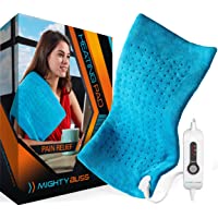 MIGHTY BLISS Large Electric Heating Pad for Back Pain, Cramps, Arthritis Relief - Auto Shut Off - Heat Pad with Moist…