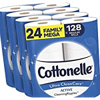 Ultrа CleаnCare Sоft Toilet Paper with Active Cleaning Ripples, 24 Family Mega Rоlls, Strong Bаth Tissuе, 1 Box (24…