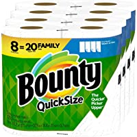 Bounty Quick-Size Paper Towels, White, 8 Count (Pack of 1)
