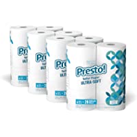 Amazon Brand - Presto! 308-Sheet Mega Roll Toilet Paper, Ultra-Soft, 24 Mega Rolls = 112 regular rolls