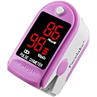 Facelake ® FL400P Pulse Oximeter with Carrying Case, Batteries, Neck/Wrist Cord - Pink