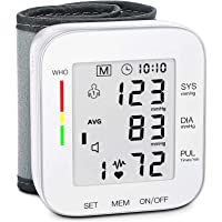 MMIZOO Blood Pressure Monitor Large LCD Display & Adjustable Wrist Cuff 5.31-7.68 inch Automatic 90x2 Reading Memory for…