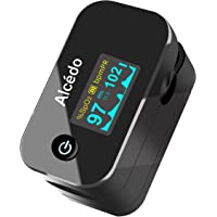 Alcedo Pulse Oximeter Fingertip | Blood Oxygen Saturation Level (SpO2) and Heart Rate Monitor | Dual Color OLED Display…