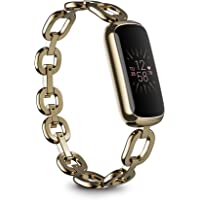 Fitbit Luxe Special Edition Fitness and Wellness Tracker, Gorjana Soft Gold Stainless Steel Parker Link Bracelet, One…