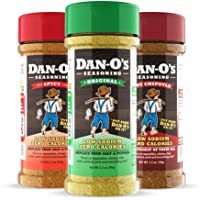 3 ct Variety Pack of 3.5 oz Dan-O's Seasoning - Original, Spicy & Hot Chipotle
