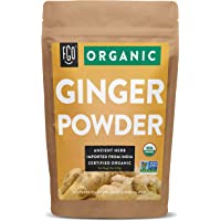 Organic Ginger Powder | Imported from India | 8oz/226g Resealable Kraft Bag | by FGO