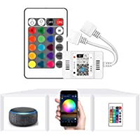 Nexlux Smart WiFi LED Strip Light Controller, 2 in 1 DC12-24V 144W 6A with Remote, Works with RGB LED Strip Light…
