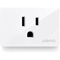 Wemo Smart Plug (Simple Setup Smart Outlet for Smart Home, Control Lights and Devices Remotely Works w/Alexa, Google…