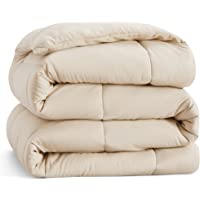 Bedsure Duvet Insert California King Comforter Beige - All Season Quilted Down Alternative Comforter for Cal King Bed…