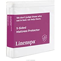 Linenspa Pillow Protector-Waterproof-Hypoallergenic-Vinyl Free, Twin, Smooth 5-sided