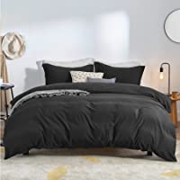 Bedsure Twin Duvet Cover Set Black - Washed Duvet Cover Twin 2 Pieces with Zipper Closure, 1 Duvet Cover 68x90 inches…