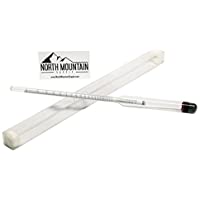 North Mountain Supply - NMSPT-H Glass Hydrometer - Alcoholmeter 0-200 Proof & 0-100 Tralle