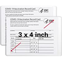 2-Pack Scratchproof Vaccine Card Holder, CDC Vaccination Card Protector 4 × 3 Inches, Immunization Vaccinate Record…
