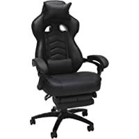 RESPAWN 110 Racing Style Gaming Chair, Reclining Ergonomic Chair with Footrest, in Black (RSP-110-BLK)