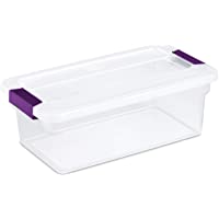 Sterilite 17511712 6-Quart ClearView Latch Box Storage Tote Container, 12 Pack
