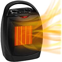 Portable Electric Space Heater, 1500W/750W Ceramic Heater with Thermostat, Heat Up 200 Square Feet in Minutes, Safe and…