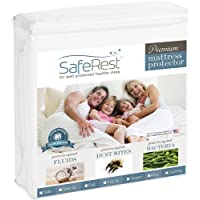 SafeRest Mattress Protector – Twin, Premium, Cotton, Waterproof Mattress Cover Protectors – White