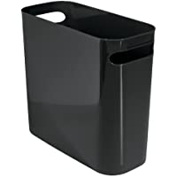 mDesign Plastic Small Trash Can, 1.5 Gallon/5.7-Liter Wastebasket, Garbage Container Bin with Handles for Bathroom…