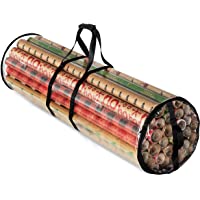 ZOBER Christmas Wrapping Paper Storage Bag - Fits 14 to 20 Standard Rolls Upto 40"- Slim Design Underbed Wrapping Paper…