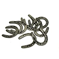 80 pc Horseshoes Pony Shoes 3 1/2" x 3" Decorative Cast Iron for Crafting w/Token