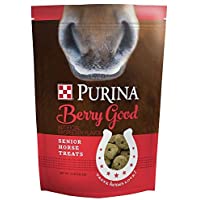 Purina | Berry Good - Raspberry Flavored Senior Horse Treats | Added Biotin for Hoof Health -3 Pound (3 lb) Bag