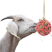 YUYUSO Goat Feeder Ball Toy Treat Hay Feeder Ball Hanging Feeding Toy for Goat Sheep headbutting Pen Rest