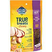 Nature's Recipe True Treats Natural Chewy Dog Treats, Turkey, Pea & Carrot Recipe, 8 Ounce Pouch, Grain Free, Yellow