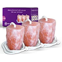 Nevlers 3 Pack All Natural Pure Himalayan Salt Licks for Animals - 4.5-6.5 lbs Each - Ropes Included - Great for Horses…