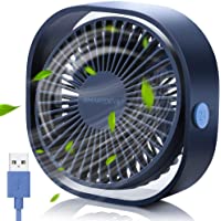 SmartDevil Small Personal USB Desk Fan,3 Speeds Portable Desktop Table Cooling Fan Powered by USB,Strong Wind,Quiet…