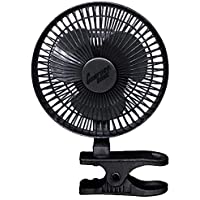 Comfort Zone 6 INCH - 2 Speed - Adjustable Tilt, Whisper Quiet Operation Clip-On-Fan with 5.5 Foot Cord and Steel Safety…