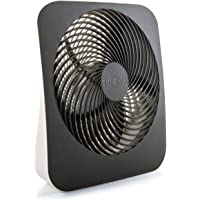 Treva 10-Inch Portable Desktop Battery Fan, Powered by Battery and/or AC Adapter - Air Circulating with 2 Cooling Speeds